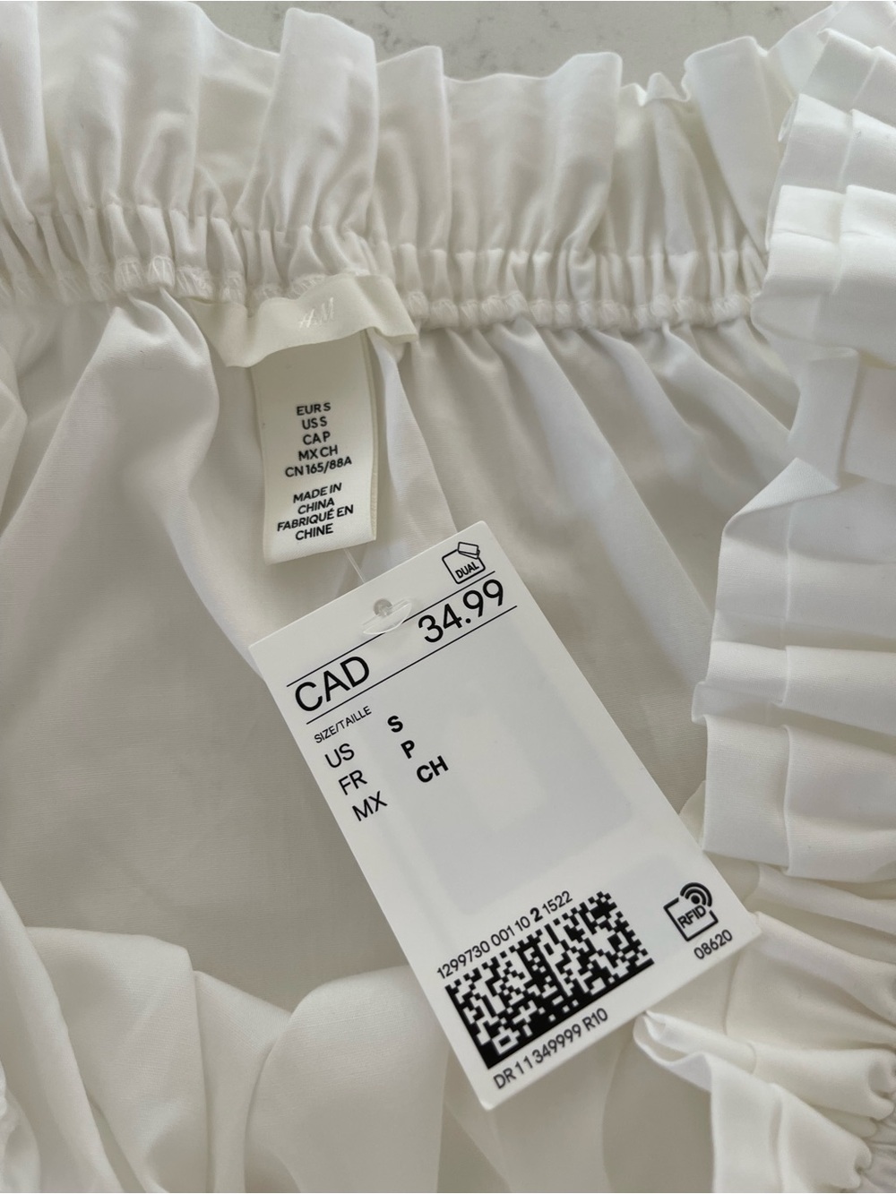 H&M White Off-Shoulder Ruffle Blouse - Picture 3 of 6